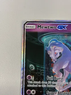 Pokemon Mewtwo GX TCG Shining Legends Holo Card 78/73 Near Mint Condition - Image 2