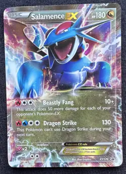 Salamence EX Pokemon TCG XY Black Star Promo Card XY170 LP - Image 3