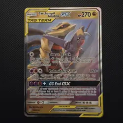 Pokemon TCG Garchomp Giratina Tag Team GX Unified Minds Holo Ultra Card 146/236 - Image 1