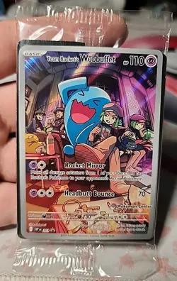 Team Rocket's Wobbuffet #203 Pokemon Center PROMO Card Holo SEALED NM ENG - Image 1