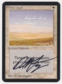 Signed White Ward LP Alpha (Limited Edition) Artist Dan Frazier 1993 MTG Magic! - Image 1