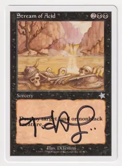 Signed Stream of Acid Proof MP Starter 1999 Artist DiTerlizzi WOTC MTG Magic AP! - Image 1
