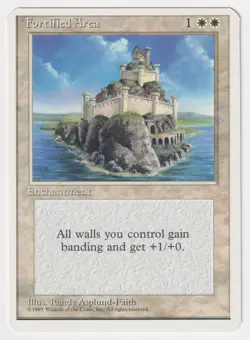 Miscut Fortified Area LP 4th MTG Magic Factory Error Misprint Alpha Cut Corners! - Image 1