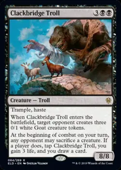 Clackbridge Troll - Near Mint MTG Throne of Eldraine - Image 1