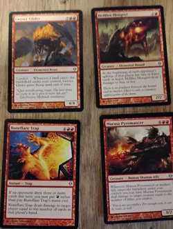 Magic MTG Red Cards Lot: Zendikar Goblins, Traps, Rare & Uncommons - Image 5
