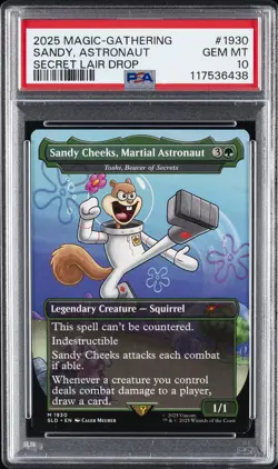 2025 MTG SECRET LAIR DROP #1930 SANDY CHEEKS, MARTIAL ASTRONAUT PSA 10 - Image 1