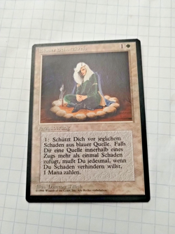 MTG Circle of Protection: Blue (Blauer Schutzkreis) FBB German - Uncirc. Miscut - Image 1
