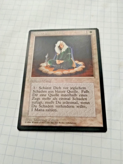 MTG Circle of Protection: Blue (Blauer Schutzkreis) FBB German - Uncirc. Miscut - Image 2