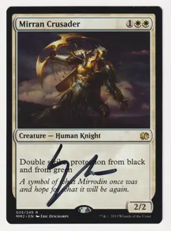 Signed Mirran Crusader HP Modern Masters 2015 Artist Eric Deschamps MTG Magic! - Image 1