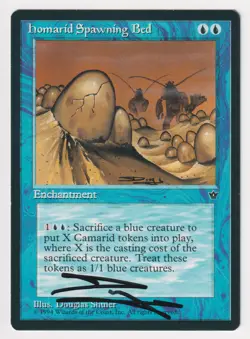 Signed Homarid Spawning Bed HP Fallen Empires Artist Douglas Shuler MTG Magic! - Image 1