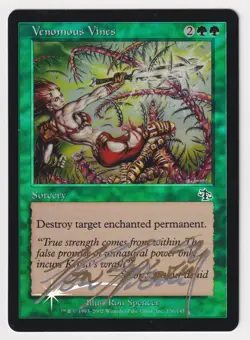 Shadow Signed FOIL Venomous Vines MP Judgment Artist Ron Spencer 2002 MTG Magic! - Image 1