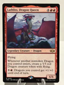 Lathliss, Dragon Queen 219 R Commander: Tarkir: Dragonstorm NM MTG - Image 1