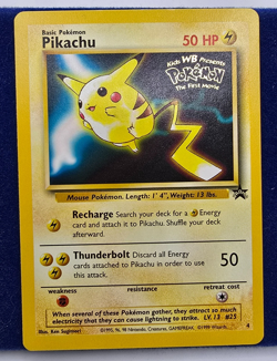 Pokemon Black Star WB First Movie Promo Pikachu 4 NM/NM+ WOTC Free Ship! - Image 1