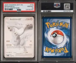 2025 POKEMON WHT EN-WHITE FLARE BLACK WHITE RARE #173 RESHIRAM EX PSA 10 - Image 2