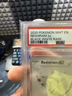 2025 POKEMON WHT EN-WHITE FLARE BLACK WHITE RARE #173 RESHIRAM EX PSA 10 - Image 4