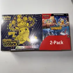 Pokemon TCG Surging Sparks ETB & Booster Bundle Costco 2-pack | Factory Sealed - Image 1
