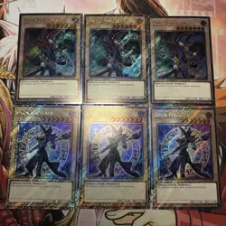 Yugioh! Dunkler Magier Set - 6x Platinum Secret Rare Alt. Art - 1st Ed English - Image 1