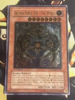 Yugioh: Arcana Force XXI - The World - LODT-EN016 - Ultimate Rare - 1st Ed MP - Image 1