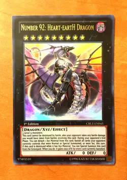 Yugioh Number 92: Heart-Earth Dragon 1st Edition CBLZ-EN045 Ultra Rare VLP-NM - Image 1