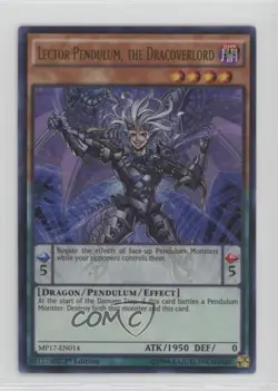 Lector Pendulum The Dracoverlord 1st Ed. YuGiOh Mega-Tins Mega Pack #MP17-EN014 - Image 1