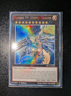 Yugioh! Number 99: Utopic Dragon Secret Rare 1st Edition NM MP15-EN190 - Image 1