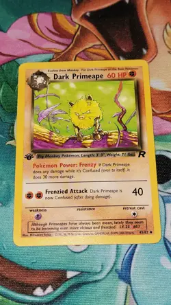 Dark Primeape 43/82 1st Edition Team Rocket WOTC Vintage Pokemon Card LP - Image 1