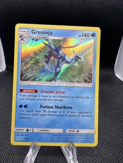 Pokemon Card TCG Greninja 9/18 Holo Detective Pikachu - Image 1
