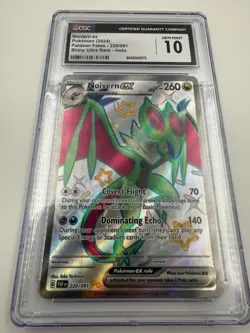 CGC 10 GEM MINT Noivern ex Shiny 220/091 Paldean Fates PAF Pokemon Card - Image 1