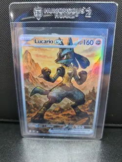 CUSTOMmade madeTOorder full art holo pokemon card PTL857 Lucario - Image 1