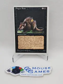 Plague Rats MISPRINT MISCUT OFF CENTER 4th Edition MTG Magic *CCGHouse* - Image 1
