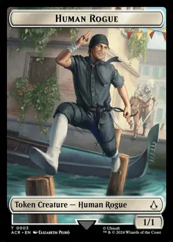1x Human Rogue Token (3) MTG Assassin's Creed NM Magic Regular - Image 1