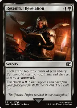 Light Play, English MTG Foil Resentful Revelation - Foil Final Fantasy (MTG) Mag - Image 1