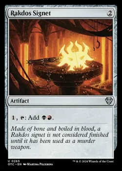 NM-Mint, English MTG Regular Rakdos Signet Commander: Outlaws of Thunder Junctio - Image 1