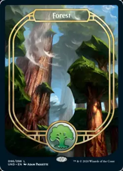 Light Play, English MTG Regular Forest (Full Art) Unsanctioned Magic the Gatheri - Image 1
