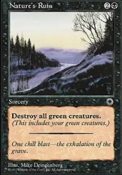 Light Play, English MTG Regular Nature's Ruin Portal Magic the Gathering - Image 1