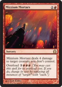 Heavy Play, English MTG Regular Mizzium Mortars Return to Ravnica Magic the Gath - Image 1