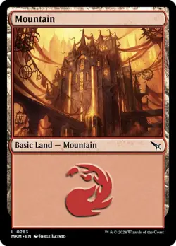Light Play, English MTG Foil Mountain (0283) - Foil Murders at Karlov Manor Magi - Image 1