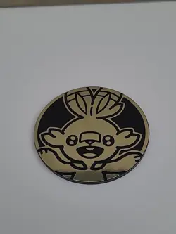 Pokemon TCG Official Collectable Coins - Scorbunny Gold Jumbo Coin - Image 1