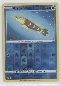 Arrokuda Reverse Foil Pokemon Sword & Shield Fusion Strike #082 - Image 1