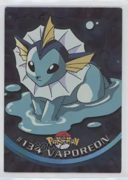 Vaporeon Silver Foil Topps Pokemon TV Animation Edition Series 3 #134 2000 - Image 1