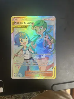 Pokemon Card Mallow & Lana TAG TEAM Trainer Card Holo Rare 231/236 - Image 1