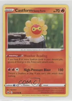 Castform Sunny Form Pokemon Sword & Shield Chilling Reign #022 - Image 1