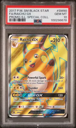 PSA 10 Pokemon Raichu GX BSP SM 90 Shining Legends Special Collection 2017 - Image 3
