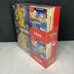 Lot of (2) Pokemon Surging Sparks ETB + Booster Bundle Costco 2-Pack - SEALED - Image 2