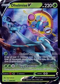 2x Dhelmise V (#009/202) - Holofoil SWSH - Sword & Shield Base Set LP Pokemon - Image 1