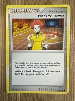 Flint's Willpower - 91/111 - Uncommon NM, English Pokemon Rising Rivals - Image 1