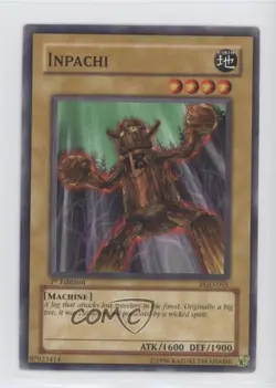 Inpachi 1st Ed. YuGiOh Pharaonic Guardian #PGD-055 2003 - Image 1