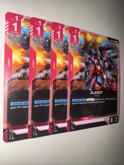 GD01-061 ZuOOT X4 Playset Gundam Card Game TCG CCG English - Image 2