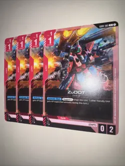 GD01-061 ZuOOT X4 Playset Gundam Card Game TCG CCG English - Image 3
