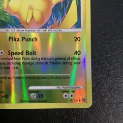 Pikachu Lv. 20 70/100 Stormfront Reverse Holo Pokemon Trading Card LP - Image 4